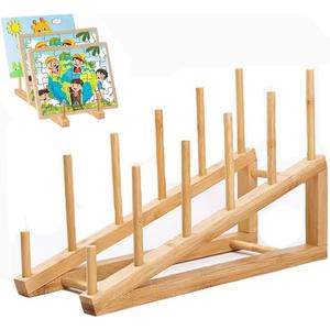 Wooden Puzzle Storage Rack Jigsaw Puzzle Holder Rack for Puzzle Easel Board Easy to Install Wood Display Stand 11.10 inch Organizer Shelf for Adults Craft C Collection Lovers C-1