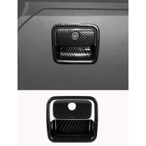 Savadicar Carbon Fiber Interior Accessories - Glove Box Switch Trim for 2018-Present Jeep Wrangler JL JLU 4XE & Gladiator JT - Premium Texture Interior Decor Upgrade Option, 2-Piece
