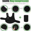 Dog Anxiety Vest with Band Noise Cancelling Ear Muffs Combination Set Soft Thunder Jacket for Fireworks, Vet Visits & Separation Anxiety No Medication or Training, Medium