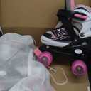 Sowume Adjustable Roller Skates for Girls and Women, All 8 Wheels of Girl's Skates Shine, Safe and Fun Illuminating for Kids, Size: Small-(10-13 US)