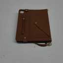 Handbag Case for iPad Pro 12.9-inch (4th/5th/6th Generation) & iPad Air 13 2024, Techcircle Folio Stand PU Leather Crossbody Wallet Case with Pencil Holder, Hand Strap & Shoulder Strap, Coffee