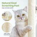 Small Cat Tree Tower with Lots of Scratching Posts - 42 Inch Medium Compact Cats Scratch House with Hammock Perch for Multi Level 2 Kitty - Indoor Corner Cat Bed Condo Climbing Gym Towers Furniture