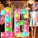 Ledido 4FT Marquee Light Up Numbers 16, 34 Colors Changing Marquee Numbers 4 Feet Tall with Remote, Big 16th Birthday Number, Large Lighted Number for Anniversary Graduation Birthday Party Decoration