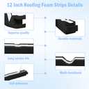 12 Inch Outside Classic Rib Profile Foam Closure Strips for Metal Roofing Panels Outside Roof Closure Strips Metal Roof Foam 3 FT Long (Updated Material and Self-Adhesive)-20 Pieces