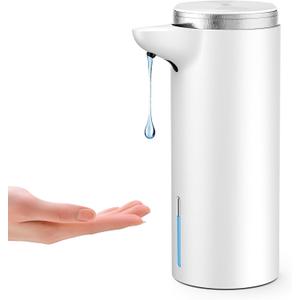 Automatic Soap Dispenser Touchless (Upgrade Auto & Manual Modes) - IPX7 WaterProof - Adjustable Volume for Thick & Thin Liquid - USB C Rechargeable Dish/Hand Soap Dispenser for Kitchen Bathroom (White(liquid&gel))