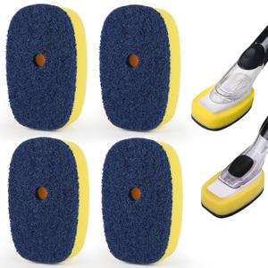 Sponge Brush Refills for OXO Soap Dispensing Dish Brush - 4 Pack Dish Cleaning Soap Dispensing Head Replacement for Scrubber