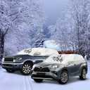 Universal SUV Half Car Cover,Windshield Body Cover Winter Auto Top Snow Ice Cover, Car Hail Protector Sunroof Cover, Waterproof Car Body Guard Cover Fit All Weather (SUV-M)