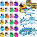 144 Pcs Cruise Ducks Tags Kits Includes 48 Rubber Cruise Ducks 48 Duck Tags 48 Rubber Bands for Cruises Ship Hiding Duck Carnival Party Game Rewards Christmas Stocking Stuffers(Multicolor)
