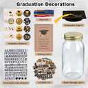 2026 Graduation Gifts, Personalized Name Graduation Mason Jar, Class Of 2026 Cap Kit, Filled With Ribbon, 50pcs Stickers, Congrats Decorations Party Supplies For Him Her Women Men College High School