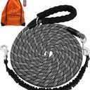 Long Dog Leash with Reflective Threads 30FT,Heavy Duty Bungee Dog Leashes for Small Medium Large Breed Dogs,Shock Absorbing Training Leash for Walking,Hunting,Camping&Yard