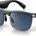 Bluetooth Sunglasses, Open-Ear Audio Glasses | UV400 Polarized Lenses, Bluetooth 5.3, 8H Playtime | Adjustable Nose Pads, Hands-Free Call for Sports Driving Cycling | Men & Women