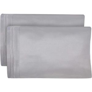 Dreamcare King Pillow Cases Set of 2 - Double Brushed 1500 Luxury Series Microfiber - Envelope Closure, Wrinkle- Free, Cooling Pillow Cases - King Size Pillow Cases Set of 2 (20 x 40, Light Gray)