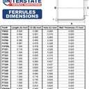 Interstate Pneumatics F7322-50 0.500 Inch ID x 1.0 Inch Long Ferrules (50/PK)