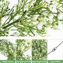 Artificial Flower,5.9 FT-2 Pcs Real Touch Faux Hanging Baby Breath Garland,Fake Babys Breath Gypsophila for Wedding Arch Flowers, New Year Decor, Baby Shower, and Home Decor(White)