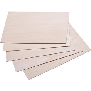5PCS Basswood Sheets 1/16 128 Inch,Unfinished Plywood Craft Basswood Sheet for Cricut Maker