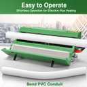 Electric PVC Pipe Heater with Temp Detector, 1/2 to 4 in Conduit