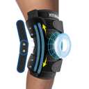 Fit Geno Hinged Knee Brace for Meniscus Tear: Adjustable Knee Support for Knee Pain w/Side Stabilizers & Hinges for Injury or Surgery Recovery - Men and Women FSA or HSA Eligible (Regular Fits S/M/L/XL, Black)