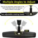 10.6'' Rear View Mirror, Compatible with Jeep Wrangler Nissan Rogue Altima Toyota Corolla Camry Tacoma Kia Optima Soul Sorento Ford F150 Focus Honda Civic Accord And More Interior Rearview Mirror