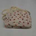 Insulated Lunch Box for Women Cute Reusable Lunch Bag with Large Capacity Leakproof Portable Tote for Work Picnic Travel Aesthetic Lunch Case for Adults Girls (Strawberry Beige)