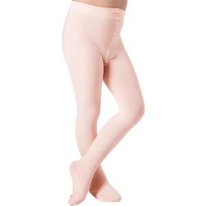 DIPUG Ballet Tights for Girls - Thick Soft Footed Dance Tights for Toddlers and Kids (Pink)