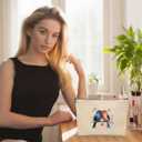 4 Pcs Vintage Abstract Botanical Flower Bird Makeup Bag, Small Waterproof Zipper Women Purse Multi Functional Toiletry Organizer for Women Friend Coworker Sister Christmas Birthday Friendship Gifts