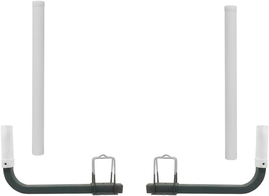 Galvanized Steel Boat Trailer Guide with PVC Pipes for Ski Boat Fishing Boat, Sailboat Trailer 40 Inches (White)