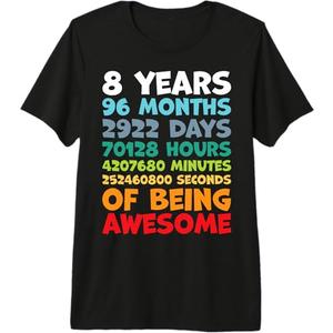 8 Year Old Bday Decorations Son Boy 8yr 8th Birthday Premium Tri-Blend T-Shirt, Size Small Youth