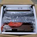 Rolanstar Bookshelf 6 Tier with 4 Hooks, Reversible Corner Bookshelf, 69" Industrial Wooden Bookcase with Open Shelves and Metal Frame for Living Room, Bedroom, Home Office, Rustic Brown