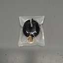 Case Cover Compatible with Baseus Bass BC1 Earbuds, Ziseyoru Soft Silicone Protective Skin for Baseus Bass BC1 with Accessories Bling Keychain for Women Girl (Black)