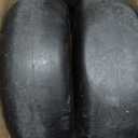 13x5.00-6 Flat Free Tire and Wheel Zero Turn Mower Front Tires Gray Rim with 3/4", 5/8" and 1/2" Bearings, 4.2"-7.3" Centered Hub, Compatible with Lawn Mower Garden Tractor Gray- 2Pack