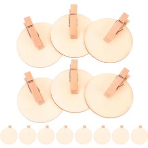 PRETYZOOM Wooden Mini Clips 20Pcs 2.16In Small Wood Clamps for Diy Crafting Photo Display Message Clips and Memo Holders
