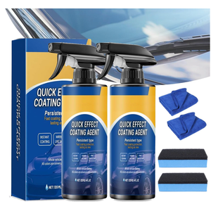 Quick Effect Car Coating Spray 2 Pack, Waterless Wash Polish, Paint Protection and Glass Cleaner