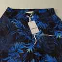 zeetoo Mens Swim Trunks with Compression Liner 5.5" Inseam Shorts Bathing Suit Quick Dry Swimsuit L, Leaf-darkblue