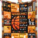 Basketball Blanket Ultra Soft Basketball Flannel Throw Lightweight Blanket for Boys Girls Women Team Basketball Lovers Gifts 50"X40"