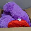 51.2 Inch Giant Teddy Bear with Soft Heart Pillow, Plush Stuffed Animal, Valentine's Day Gift (Purple, 51.2 Inch)