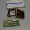 [Magnetic Stand & Wave Frame] Case for Samsung Galaxy Z Flip 6/5 [Fit for MagSafe] [Military Drop Protective] Not Yellowing Translucent Z Flip 6/5 Phone Ring Cover for Women Men 6.7" Desert Gold