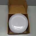 12 Pcs Unbreakable Deep Dinner Plates Set, 10 inch Reusable Plastic Wheat Straw Plates, Microwave and Dishwasher Safe Plate for Kitchen, Lightweight Plate for Dessert, BPA Free, White Gray