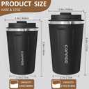 4 Pack Travel Coffee Mug 17oz Insulated Coffee Cup with Lid, Reusable Thermal Coffee Cup Stainless Steel Coffee Tumbler to Keep Hot & Cold Drinks for Car, Daily, Travel and Gifts, Multicolor