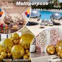 6PCS Inflatable Mirror Ball PVC Airtight Shiny Balls Inflatable Large Size Hanging&Standing Disco Ball Silver & Gold & Iridescent Giant Mirror Ball for Party & Wedding & Event Decoration