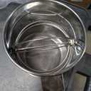 PIQUEBAR Flour Sifter - 8 Cup Fine Mesh Hand Crank Sifter Stainless Steel with Agitator Wire Loop for Baking, Powdered Sugar Duster Set