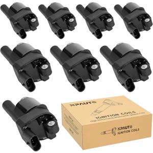 NPAUTO Round Ignition Coil Pack Compatible with V8 4.8 5.3 6.0 Chevy Silverado Tahoe Trailblazer Avalanche Express Cadillac Escalade GMC Sierra Yukon 2007 2008 2009 2010 2011 2012 2013 2014 2015 2016 2017