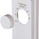 White Double Pole Line Volt Thermostat Cover with Line Volt Knob For Old Style D22 - HVAC