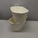 2 Pack White Metal Ice Bucket with Handle, 3 Gallon Large Galvanized Bucket, Oval Beverage Tub, Wine Beer Drink Buckets, Drink Holder for Party, Cocktail Bar, Holiday, Party, Wedding