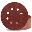 5 Inch Sanding Discs Hook and Loop, 70 PCS 8 Hole Sandpaper Include 40, 60, 80, 120, 180, 240, 320 Grit for Random Orbital Sander
