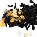 Balloon Garland Kit Black Gold Latex Balloons Wedding Birthday Party Decoration DIY Balloon Arch Kit Matte Balloons 117PCS