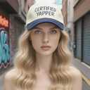 Classic Novelty Baseball Cap, Funny Design, Adjustable Fit, Casual Style (Large, Certified Yapper)