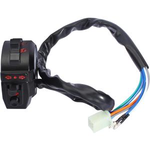 Universal Control Turn Signal Horn Function Head Light Low High Beam Left Switch for 7/8inch 22mm Handlebar Motorcycle Motorbike ATV Dirt Bike Scooter Suzuki Yamaha Kawasaki Kymco Polaris