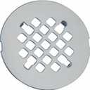 Chrome Plated Snap-in Shower Drain Cover Replacement, Welsan Stainless Steel 4-1/4" OD Round Shower Strainer Grid Easy to Install