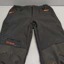 Postropaky Womens Outdoor Snow Ski Pants Waterproof Hiking Insulated Softshell Pants Snowboard Zipper Bottom Leg (2 Short, Black)