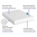 All-in-One Mattress Protector, Zippered Encasement, Water & Stain Resistant, Triple Seal Protection, Full, White